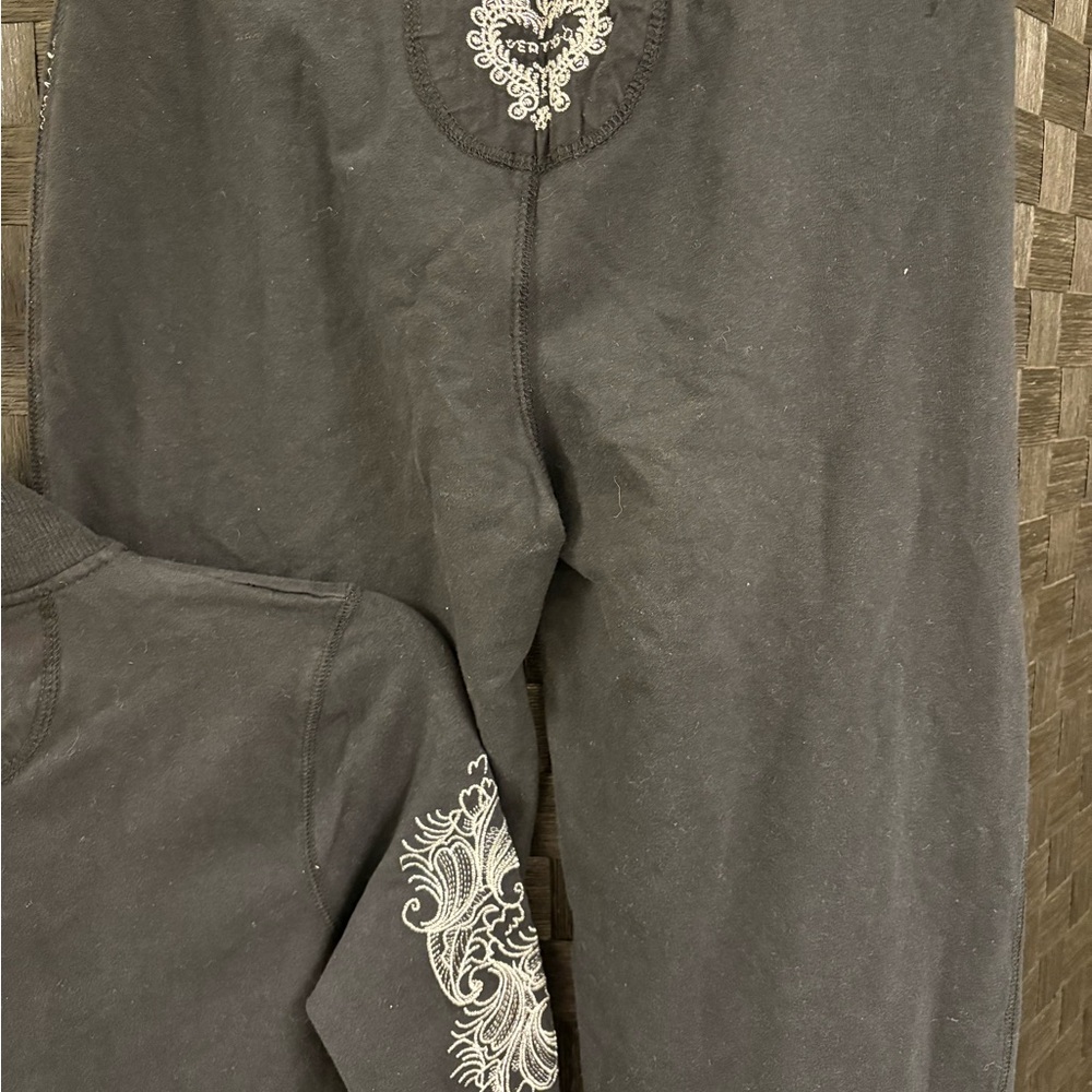 Black Embroidered Pants